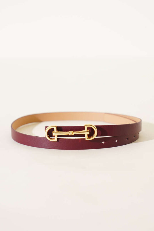 Ceinture à boucle de sécurité bordeaux