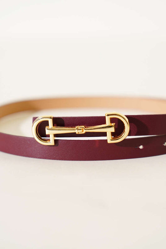 Ceinture à boucle de sécurité bordeaux