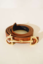 Ceinture à boucle à verrou couleur tabac