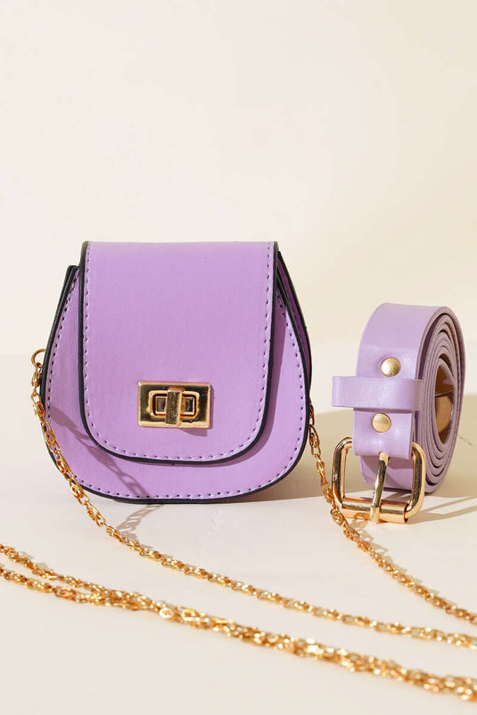 Lockable Mini Waist Bag Lilac