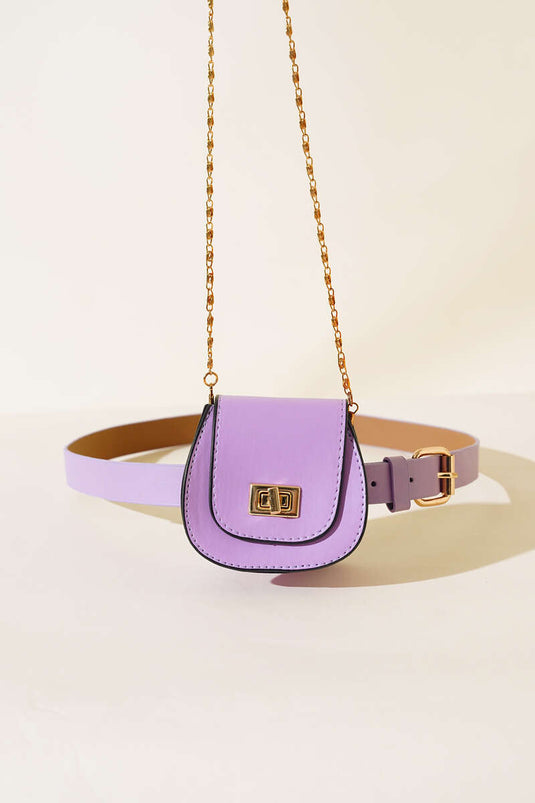 Lockable Mini Waist Bag Lilac