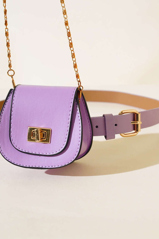 Lockable Mini Waist Bag Lilac