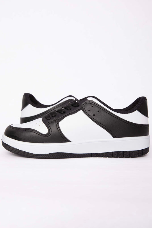 Klasik Bağcıklı Sneaker Spor Ayakkabı Siyah