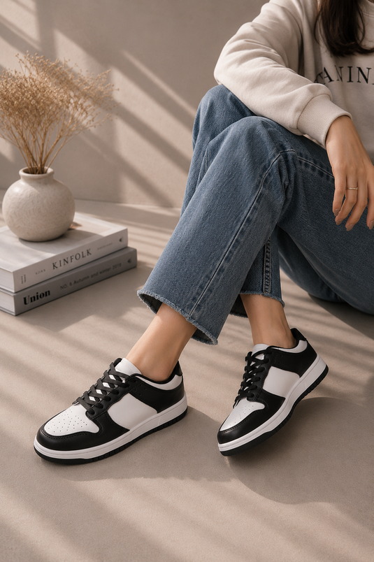 Sneaker de sport classique à lacets noir