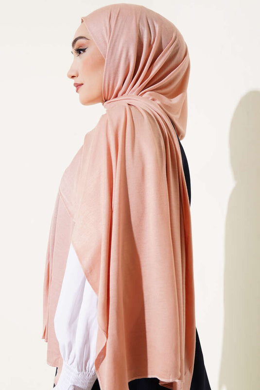 Classic Combed Cotton Shawl Salmon