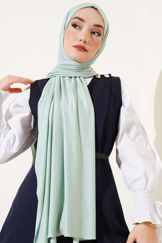 Classic Combed Cotton Shawl Water Green