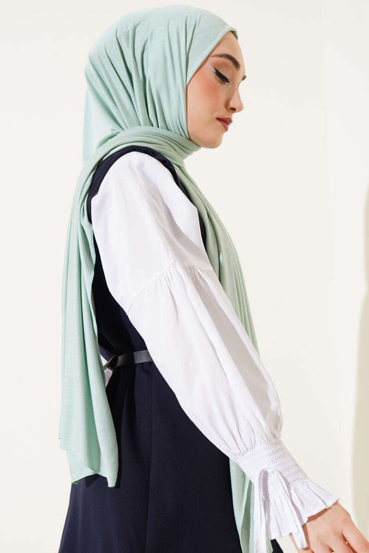 Classic Combed Cotton Shawl Water Green