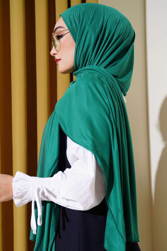 Classic Combed Cotton Shawl Green