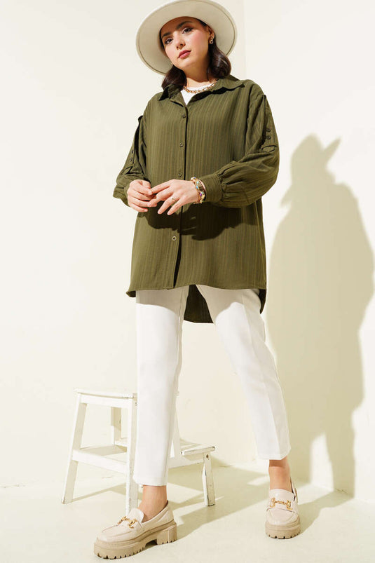 Khaki Bark Texture Shirt