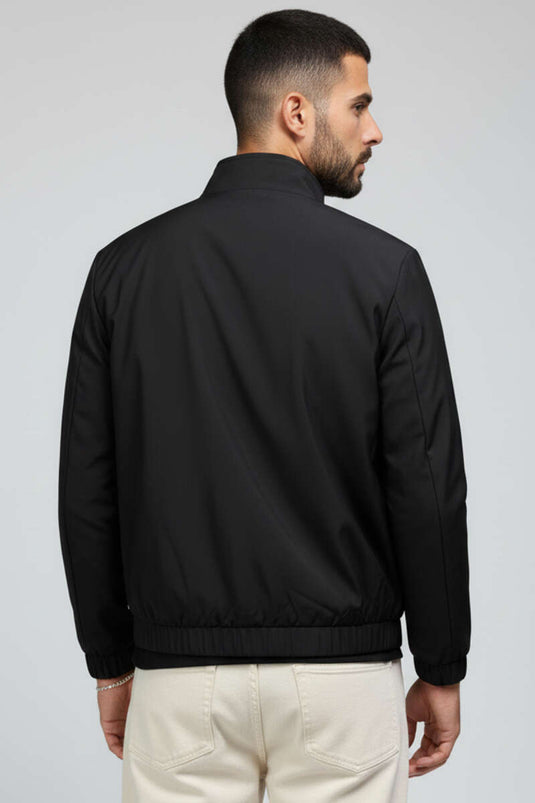 Kol Armalı Erkek Mont Siyah