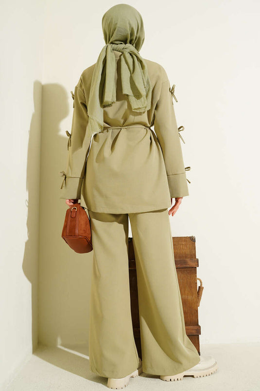 Kol Fiyonk Detail Doppel Zweiteiler Maigrün