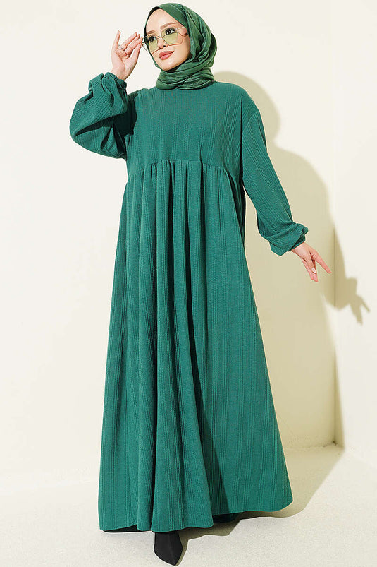 Robe Élastiquée Modèle Vert