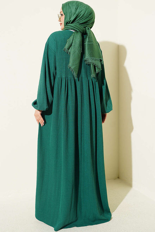Robe Élastiquée Modèle Vert