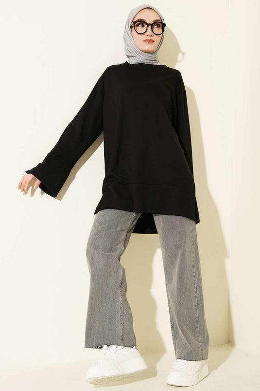 Kol Slit Loyşa Tunic Black