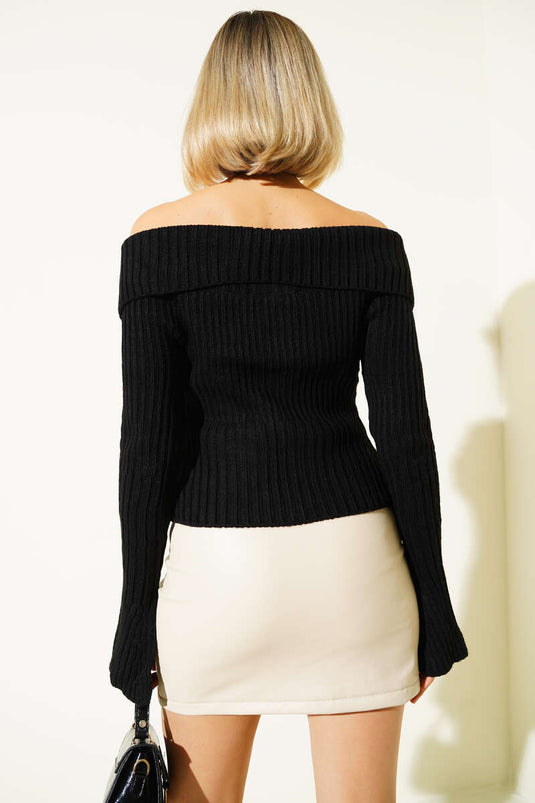 Cardigan senza maniche in maglia, nero