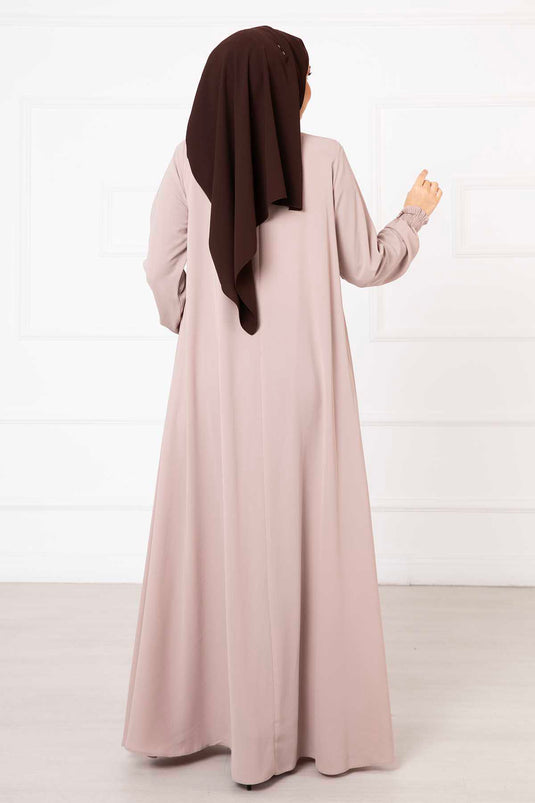 Abaya Mevlana Beige con Mangas Gipel