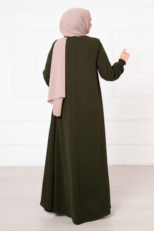 Abaya Mevlana Kaki avec manches Gipel