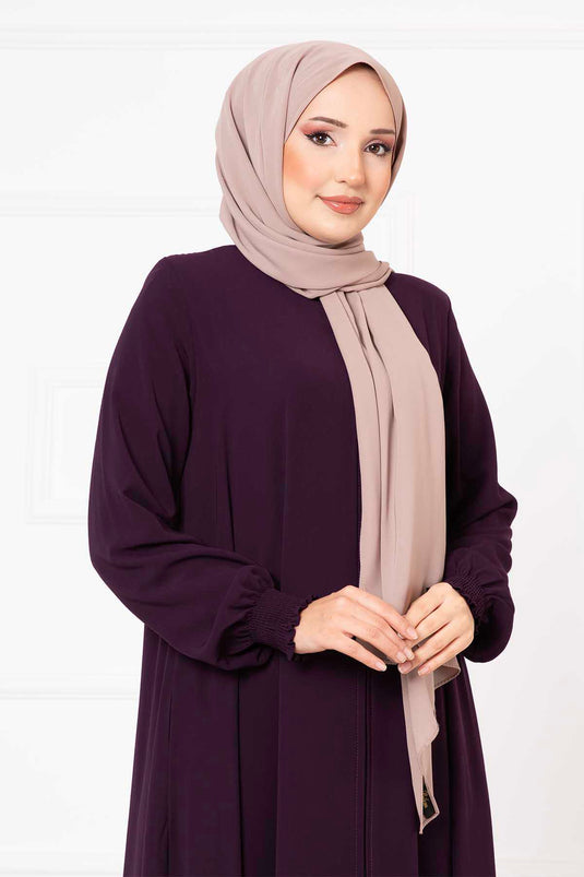 Abaya Mevlana violette avec manches Gipel