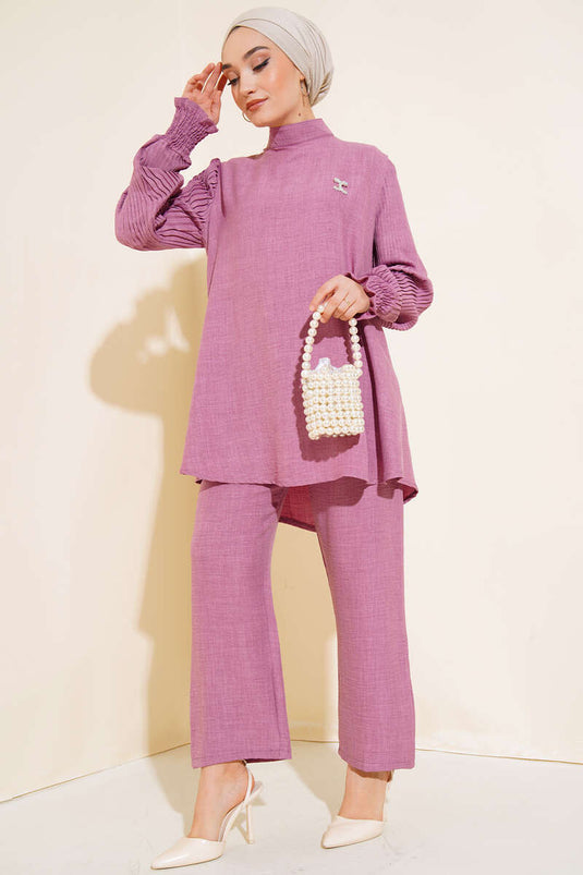 Colliers Piliseli Keten İkili Takım Magenta