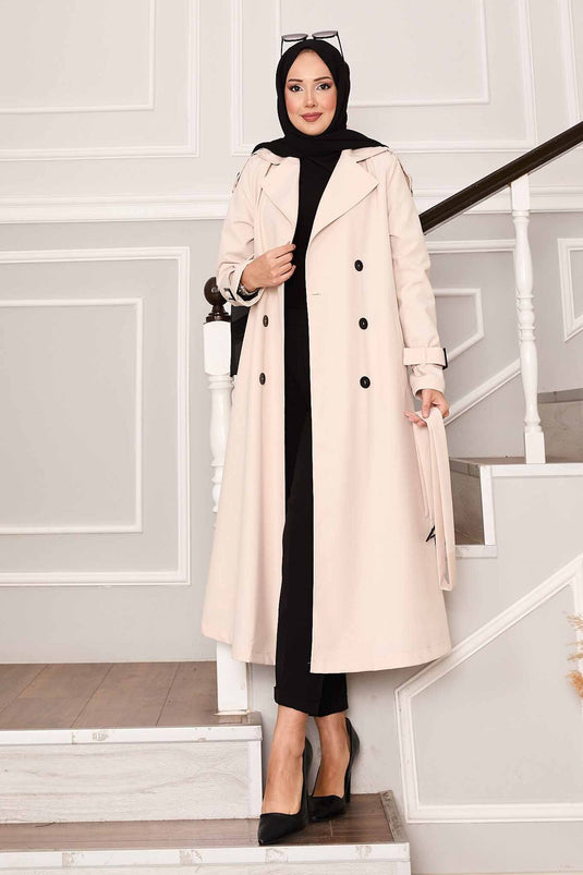 Kolu Kemer Detaylı Su Geçirmez Trenç Taş