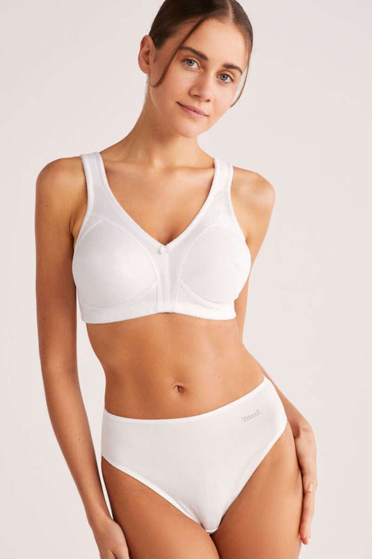 Kom Carmina Printed Minimizer Bra C White