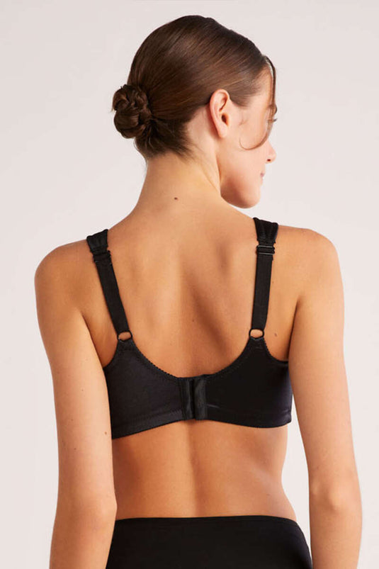 Kom Carmina Printed Minimizer Bra C Black