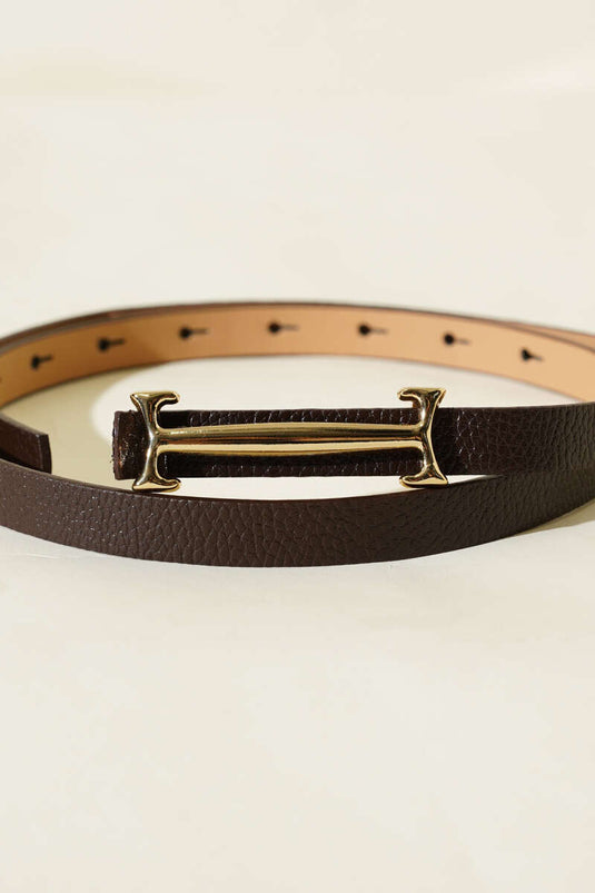 Köprü Tokalı İnce Kemer Acı Kahve