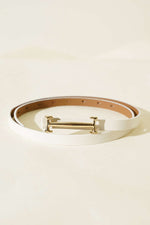 Ceinture Fine Blanche À Boucle