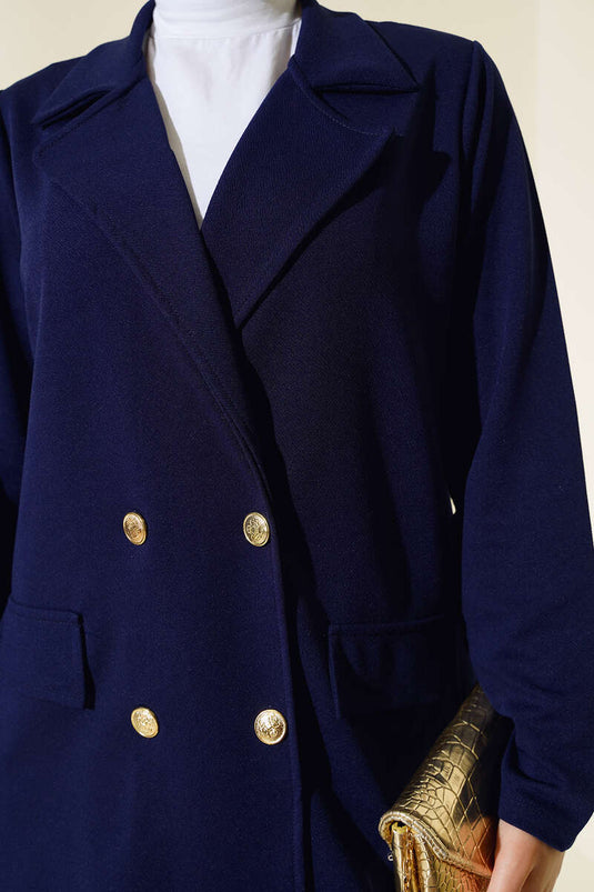 Veste Crêpe Bleu Marine