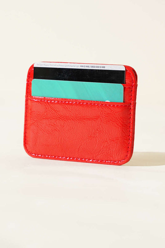 Crocodile Pattern Card Holder Red