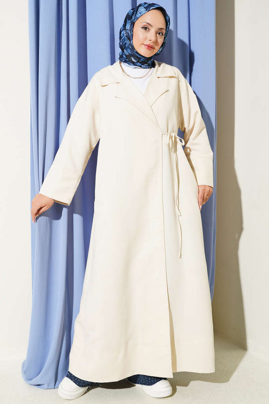 Trench-Coat À Col Croisé Avec Ceinture Et Embellissements