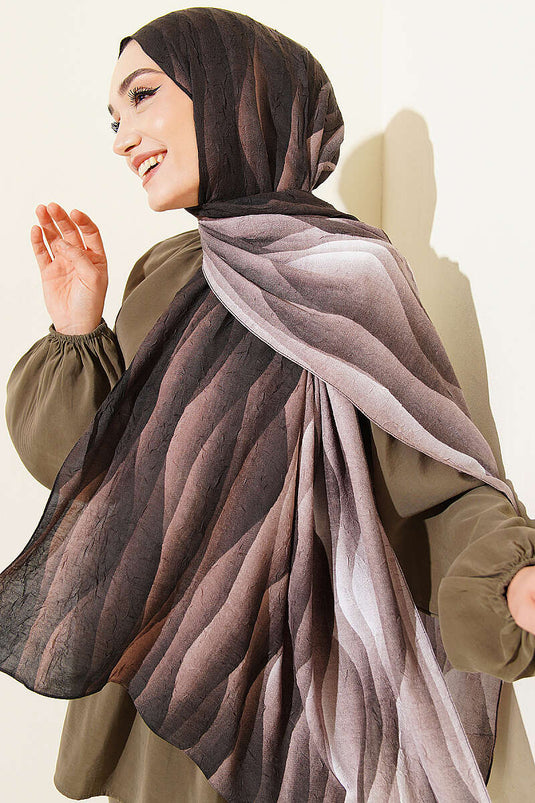 Kumul Dégradé Motif Liva Modal Foulard Vison