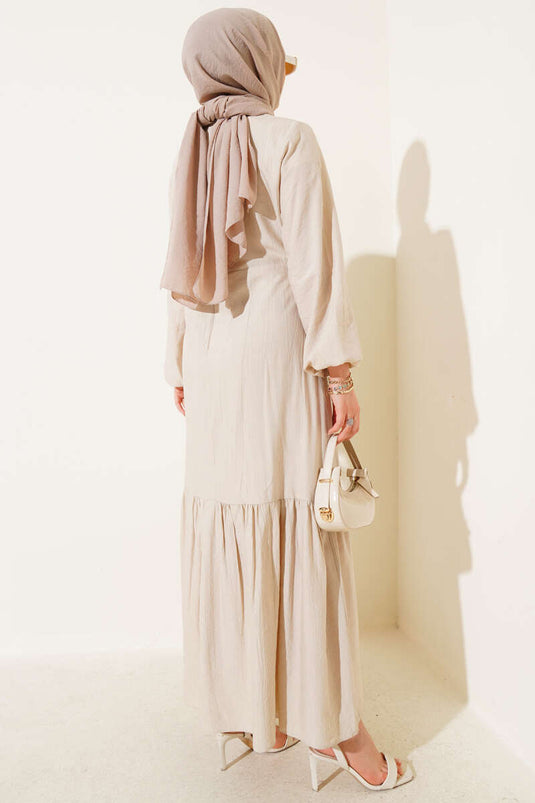 فستان بيج برباط وتفاصيل فتحات