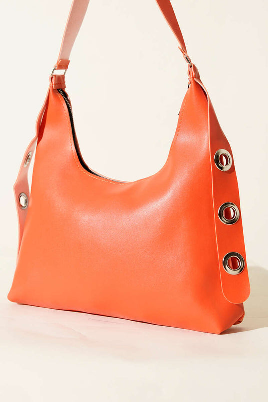 Orange Bag with Bird's Eye Detail