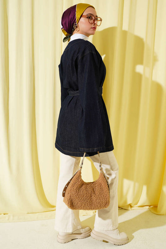 Kimono-Jeans mit Gürteldetail