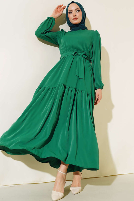 Robe De Sol Ceinturée Vert