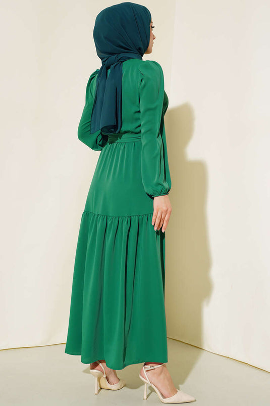 Robe De Sol Ceinturée Vert