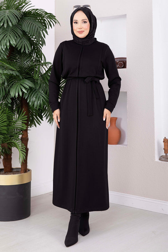Belted Oysho Kleid Schwarz