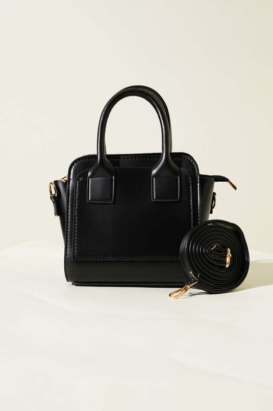 Sac à main noir modèle boîte