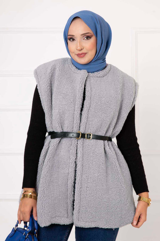 Gilet Agneau Gris