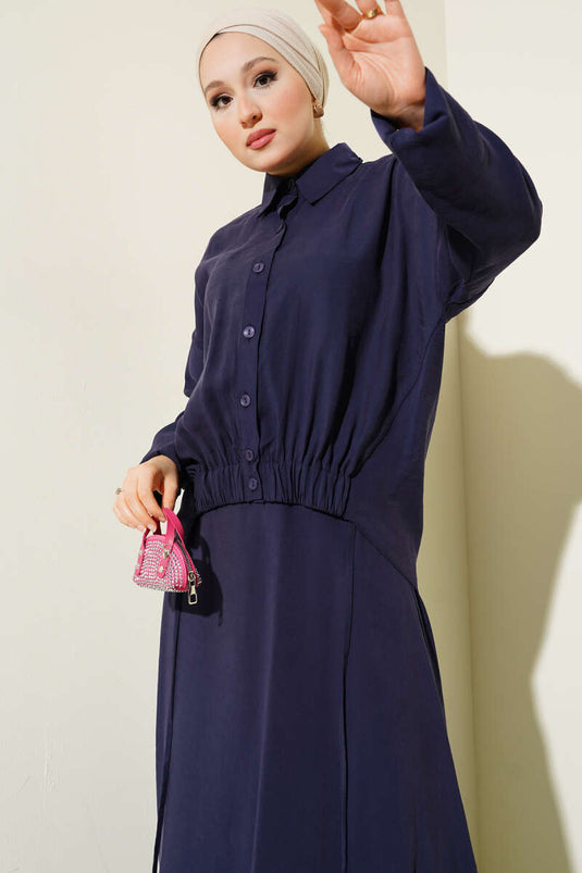 Ensemble deux pièces à jupe élastique détaillée Parlement