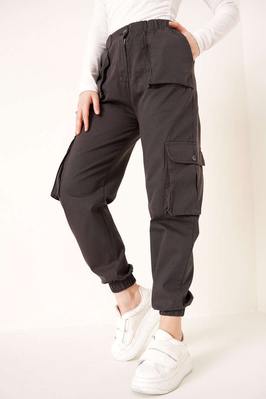 Elastic Cargo Pants Antasit