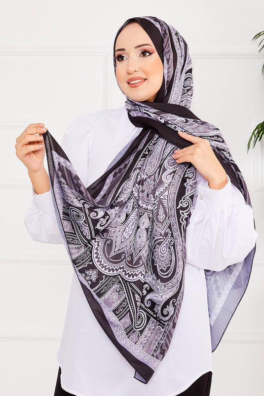 Chal hijab con estampado de lava -4