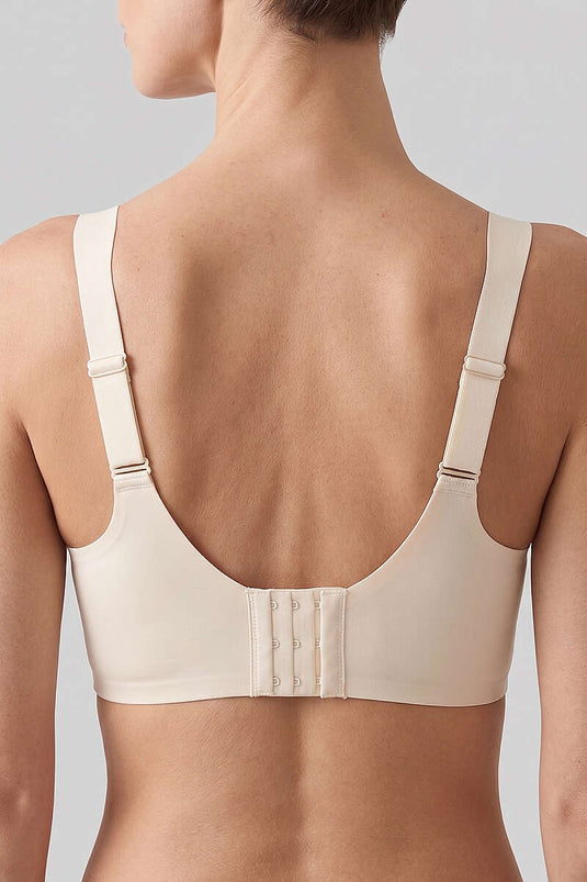 Soutien-gorge gainant sans couture à découpe laser écru