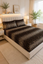Ensemble De Draps Matelassés Grande Taille Motif Léopard