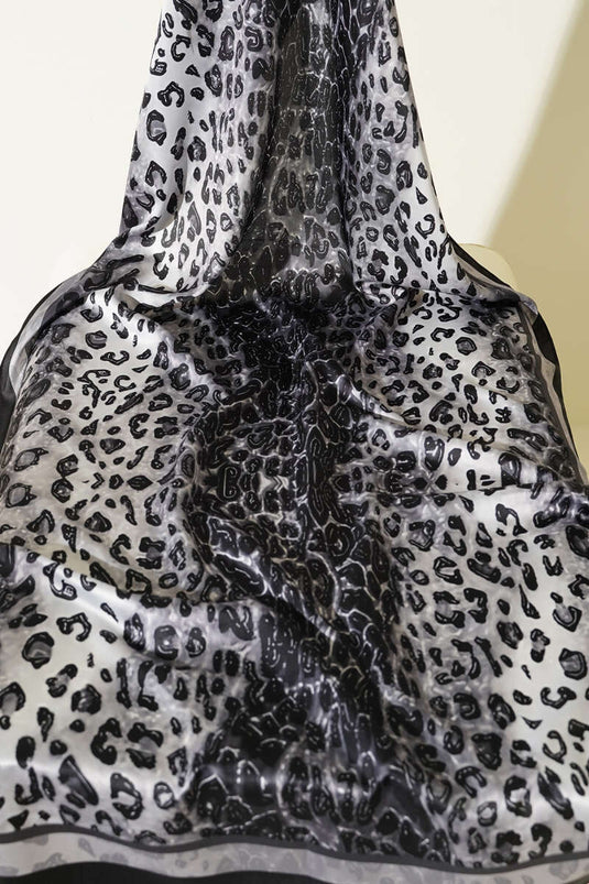 Leopar Desen İpek Twill 3'lü Şal Seti Asorti 1