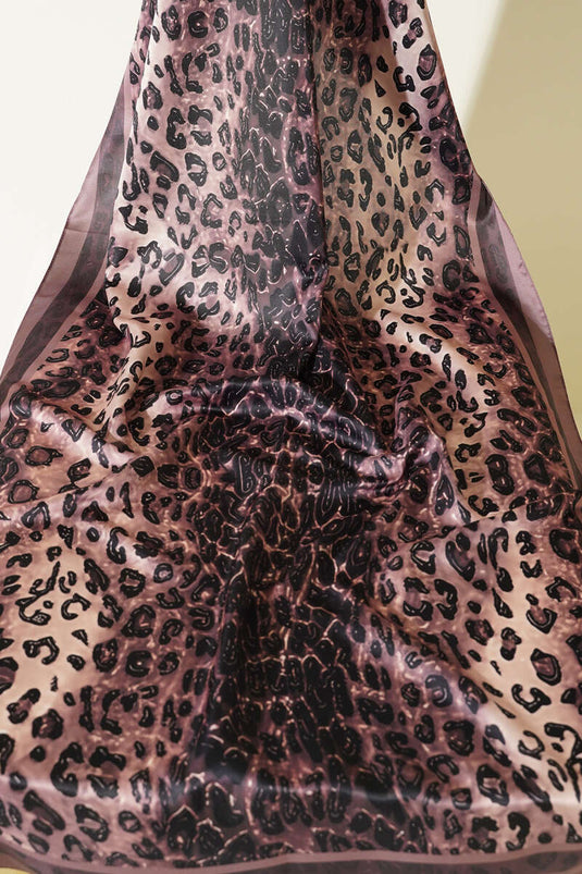 Leopar Desen İpek Twill 3'lü Şal Seti Asorti 1