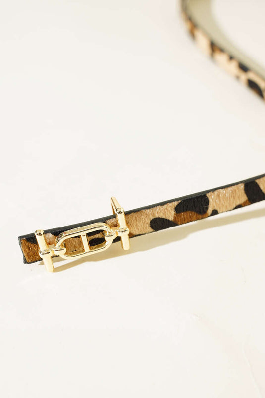 تشكيلة أحزمة بنقشة جلد النمر 5