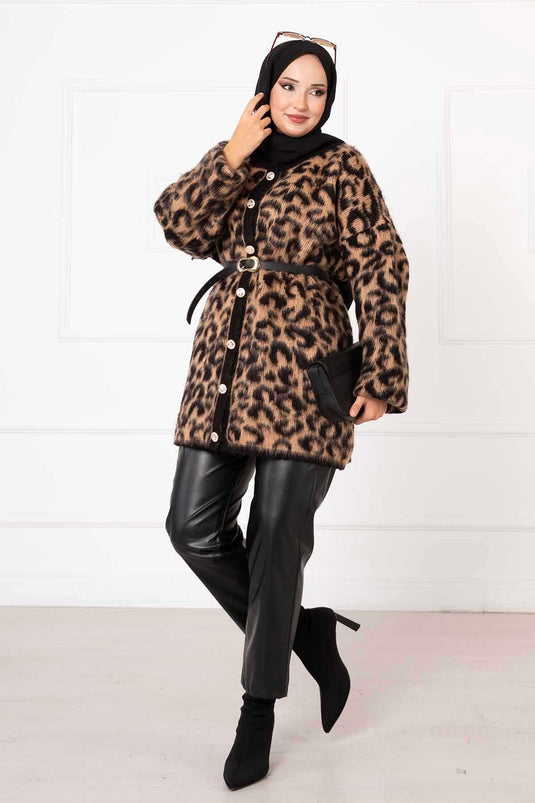 Leopard Patterned Cardigan -2