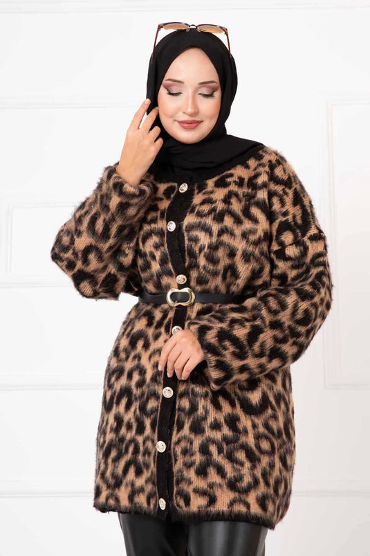 Leopard Patterned Cardigan -2